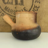 Ancient large top, terracotta pottery, stamped the incomparable Vallauris Made in France