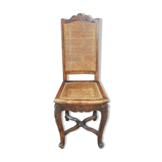 Louis XV style cane chair in beech