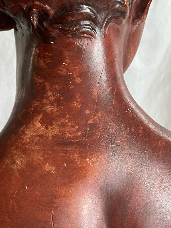 Buste de la Recamier en plâtre peint