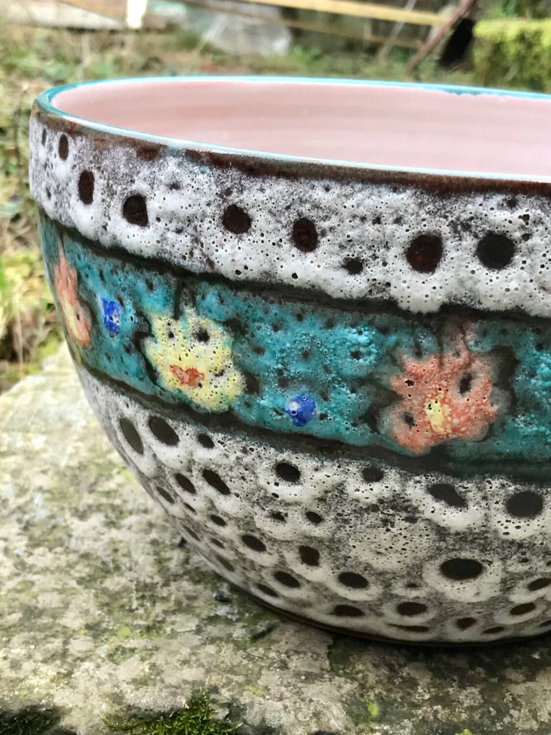 Cache pot céramique lave Vulcain France