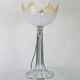 Lamp "space age". glass reflector, metal base. Circa 1970