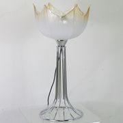 Lamp "space age". glass reflector, metal base. Circa 1970