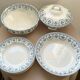 Large antique salad bowl Saint-Amand and Hamage Santiago fine earthenware blue