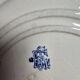 Two flat plates Gien blue tone