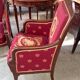 Pair of Empire period armchairs in mahogany