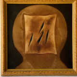 Oil on abstract canvas by Yves Rhaye
