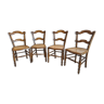Set of 4 canned campaign chairs