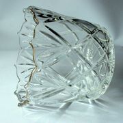 Ice bucket from the 1930s - made of heavy lead crystal glass