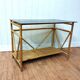 Vintage rattan and smoked glass desk