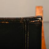 Kaare Klint Safari Chair in Black Leather and Ash for Rud Rasmussen, Denmark