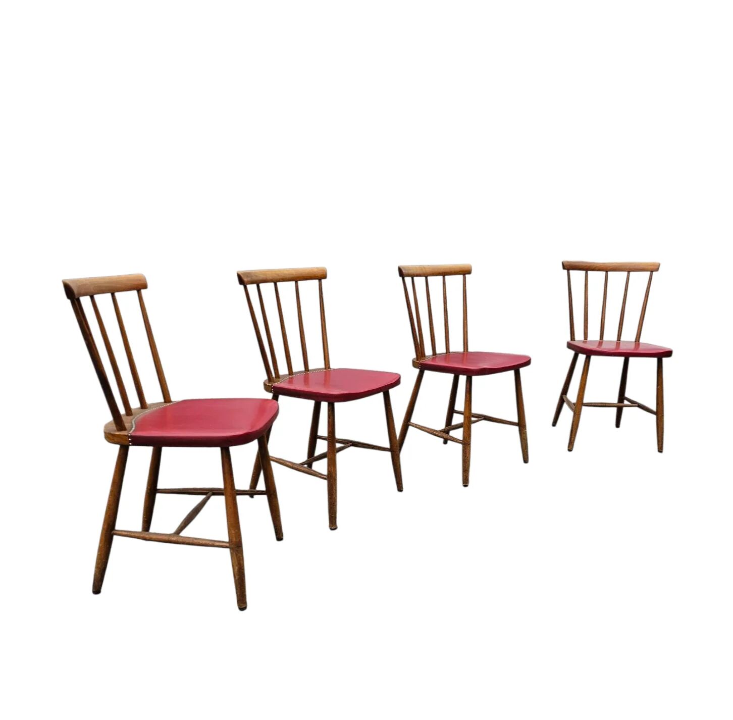 4 chaises à fuseaux des années 1960