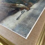 Antique HST painting "Still life: breakfast" signed A. Jouenne + ca