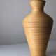 Grand vase de sol en rotin tressé, années 1970