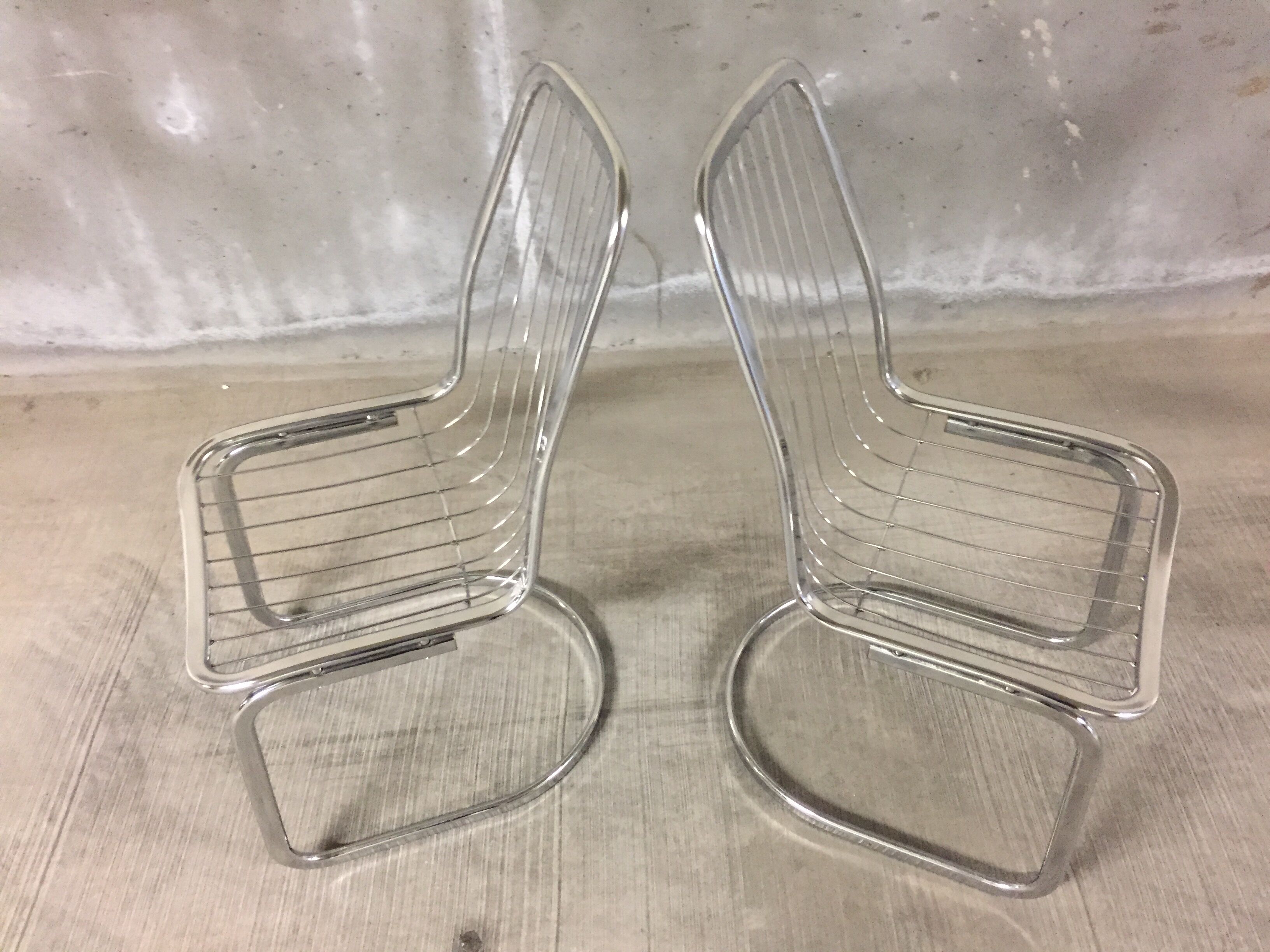 Paire de chaises vintage de Gastone Rinaldi 1970