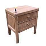 Pair of solid oak bedside tables circa 70-80