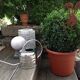 Chrome metal watering can/ vintage 60s-70s