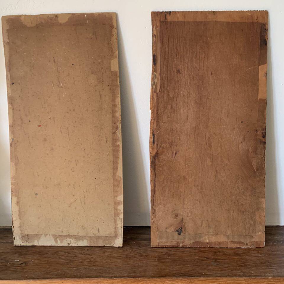 Two oil paintings on panels