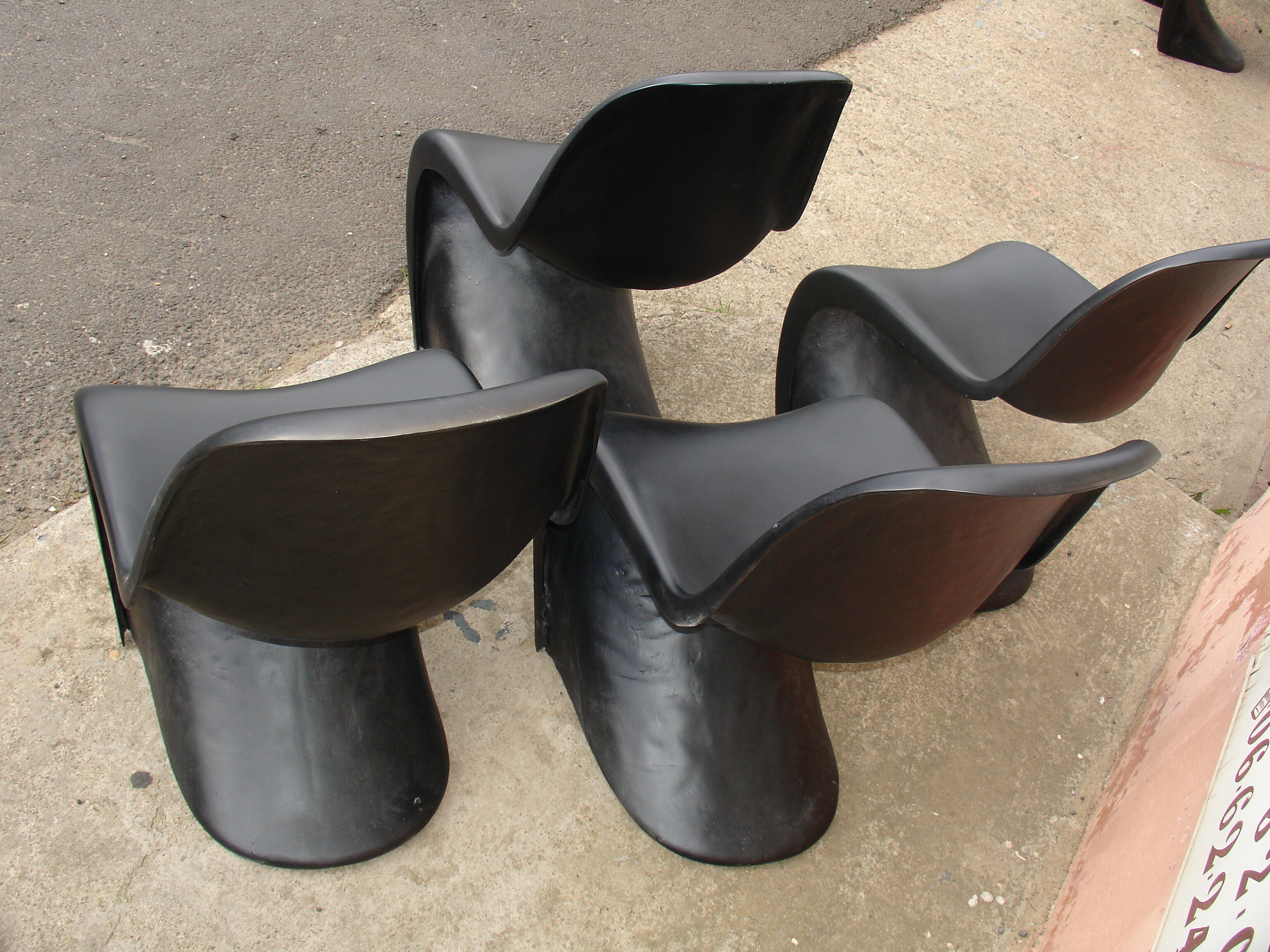 4 chairs "s" of Verner Panton 1960