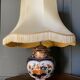 Porcelain lamp of bayeux floral decoration nineteenth with lampshade