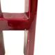 Space age red H letter shaped ceramic solifleur vase, Marcel Radureau 1970