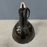 Black enamel Bauhaus factory lamp from Industria Rotterdam