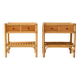 Tables de chevet vintage en bambou