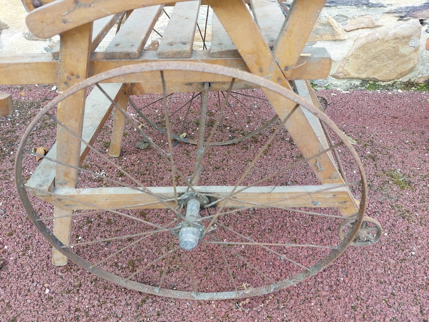 Old vintage wooden cart