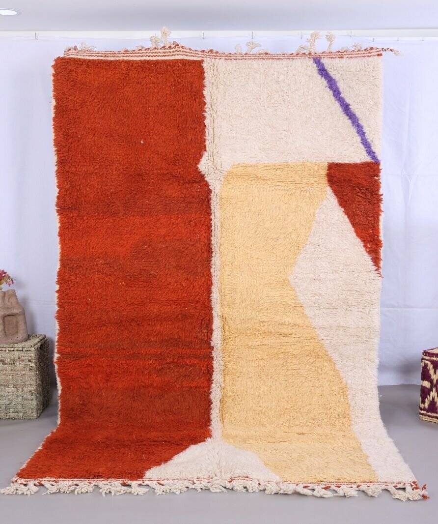 Handmade wool Berber rug 250x150 cm