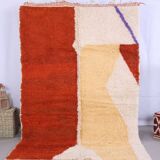 Handmade wool Berber rug 250x150 cm