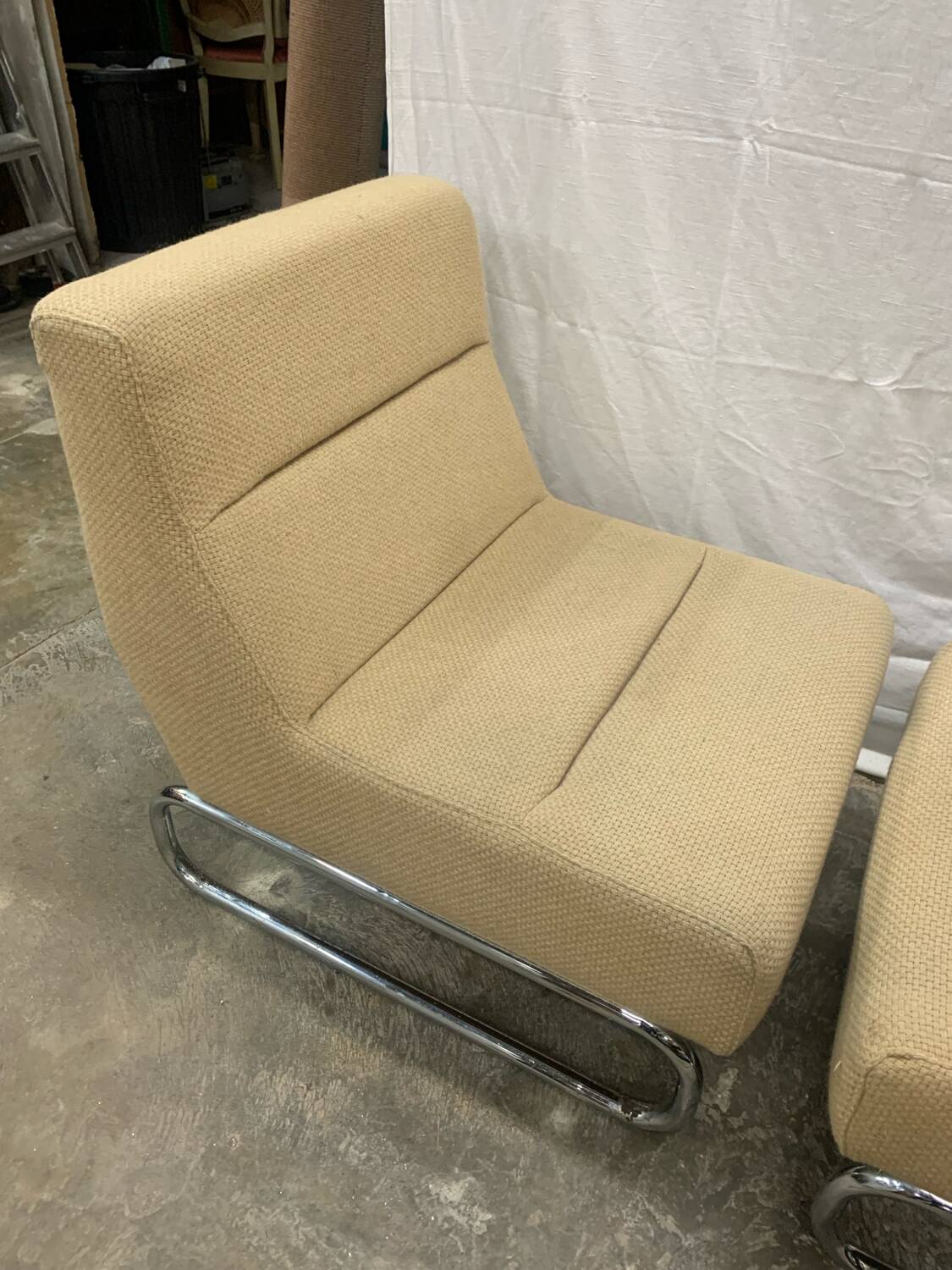 Pair of designer armchairs circa 1980