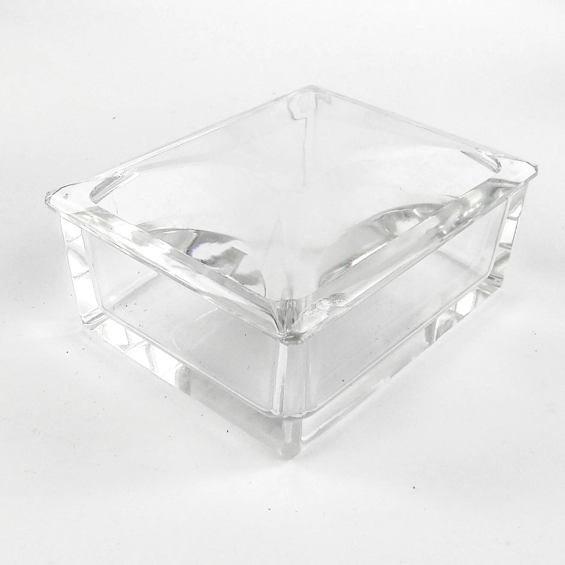 Bonbonnière Art Déco, cristal, Moser, Tchécoslovaquie, années 1930