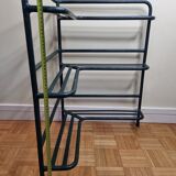 Welded tubular metal corner planter, three-storey, 70 cm