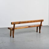Banc en pin massif par Christian Durupt, circa 1960