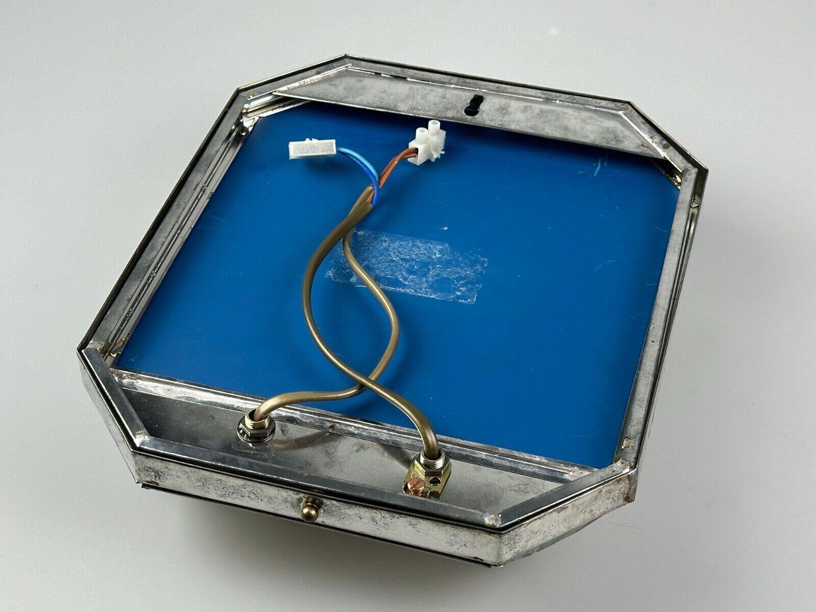 60s 70s wall lamp wall light glass & metal vintage space age design