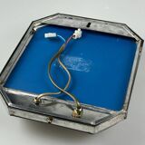 60s 70s wall lamp wall light glass & metal vintage space age design