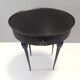 Table d'appoint, table de chevet ovale en hêtre noir ébénisé, Italie