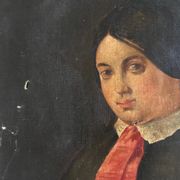 Portrait XIXe de femme vers 1850 huile sur toile