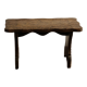 Marche pied en bois brut