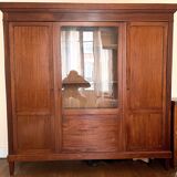 Louis Philippe bookcase 3 doors including the middle one with glass