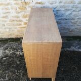 Vintage raw oak chest of drawers
