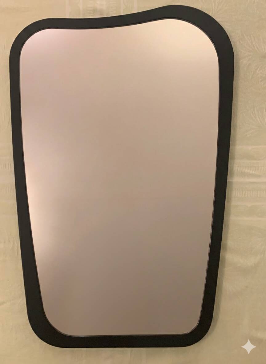 Organic mirror, 50 x 75, black oak, Maison Sarah Lavoine