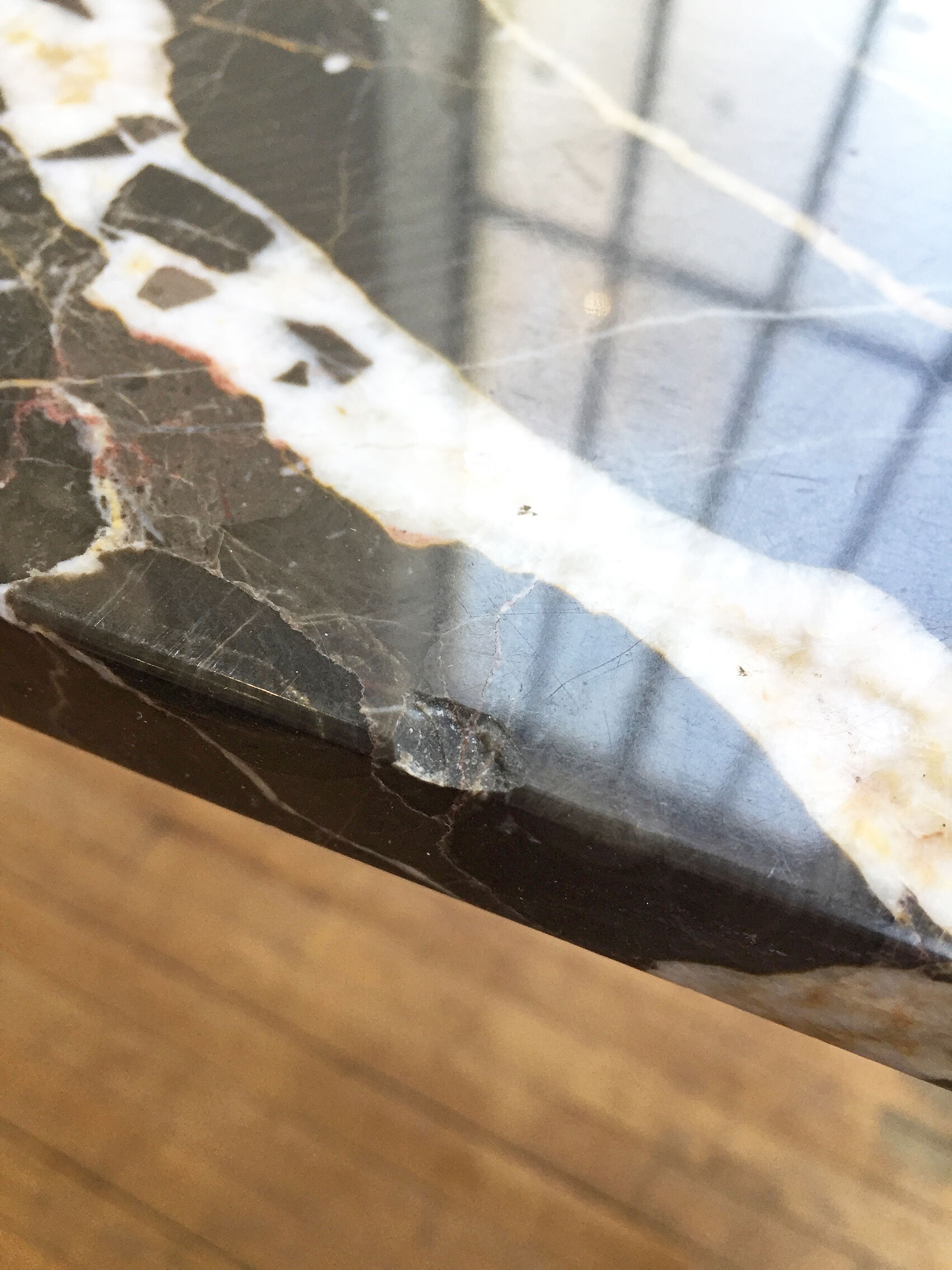 Bronze marble coffee table