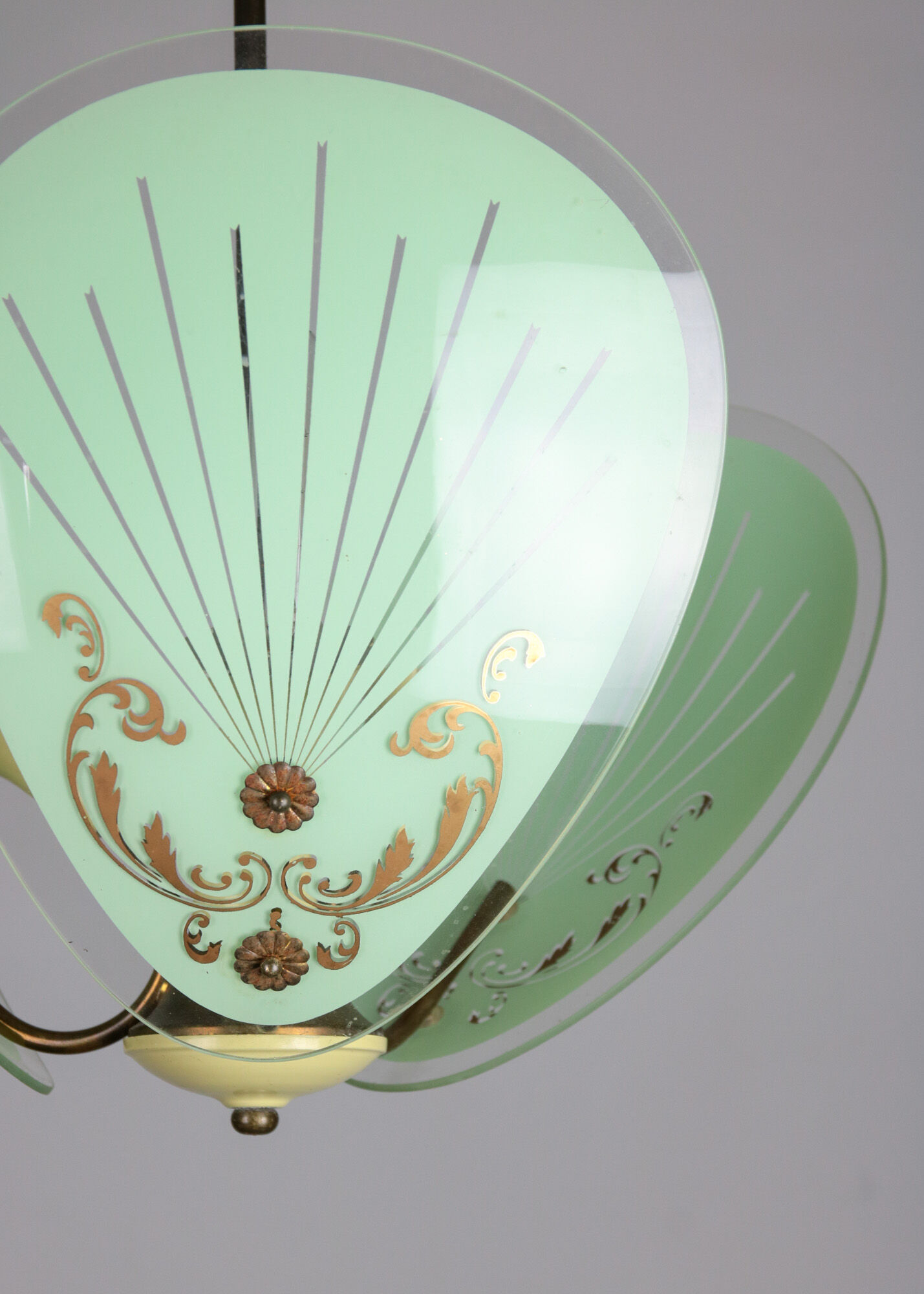 Vintage murano glass pendant light, 1950s