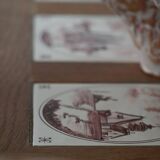 Modern Danish coffee table/console in oak with tiled top, Frits Henningsen, 1950s.