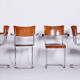 Set Of 4 Restored Bauhaus Beech Armchairs Designed by Mart Stam, 1930s, Czechia, High Gloss