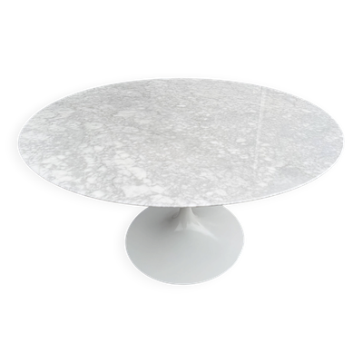 Table à manger ronde originale Knoll Tulip (137cm) Carrara