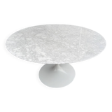 Original round dining table Knoll Tulip (137cm) Carrara