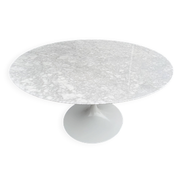 Table à manger ronde originale Knoll Tulip (137cm) Carrara