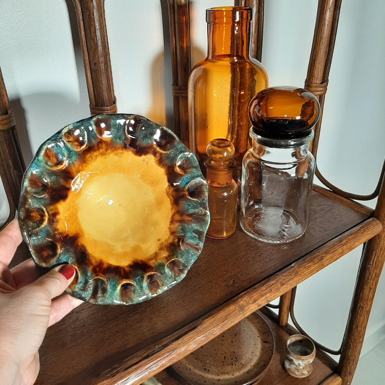 Mustard yellow ceramic 70s