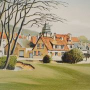 Pierre Bazire : Paysage en Normandie, lithographie originale signée